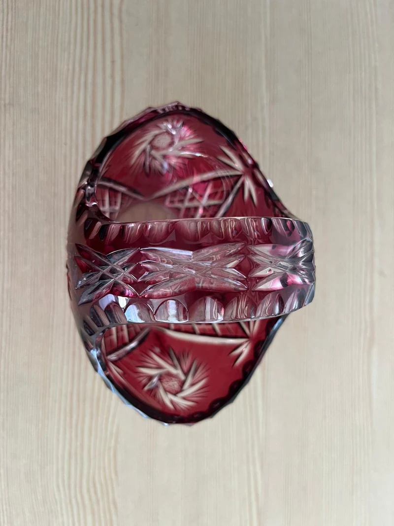 Vide poche vintage en verre de cristal