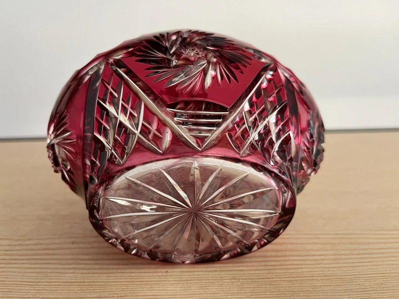 Vide poche vintage en verre de cristal