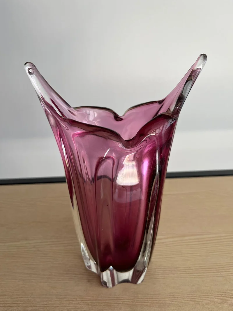 Vase vintage en verre de Murano