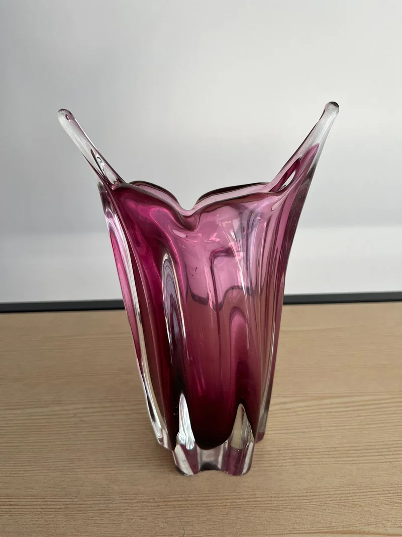 Vase vintage en verre de Murano