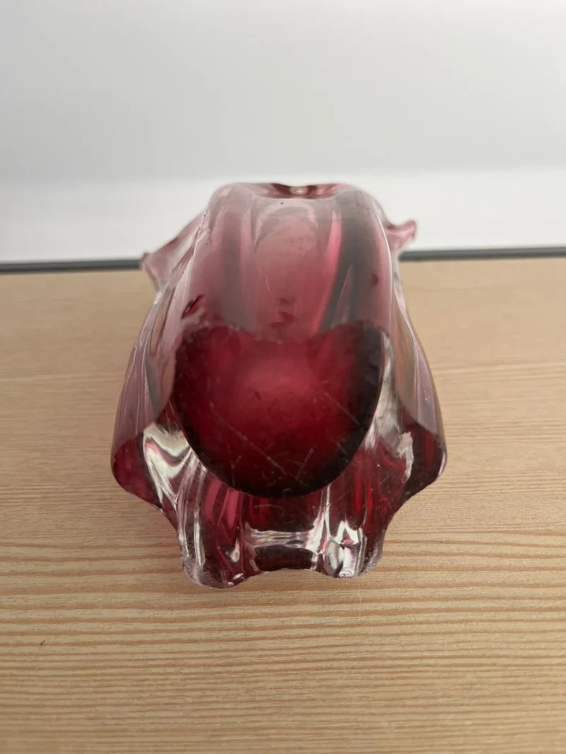 Vase vintage en verre de Murano