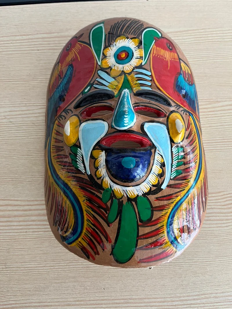 Masque Mexicain ethnique en terre cuite