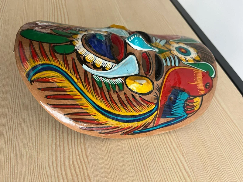 Masque Mexicain ethnique en terre cuite