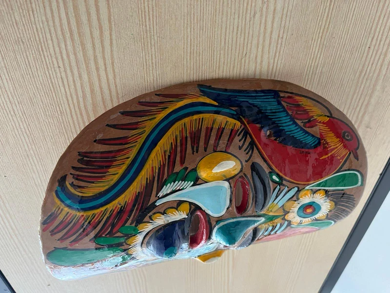 Masque Mexicain ethnique en terre cuite