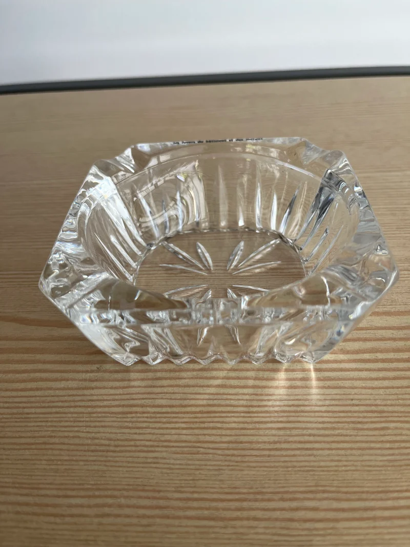 Cendrier vintage en cristal d’Arques