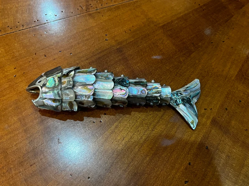Poisson d'ormeau vintage articulée ouvre-bouteille de Los Castillo