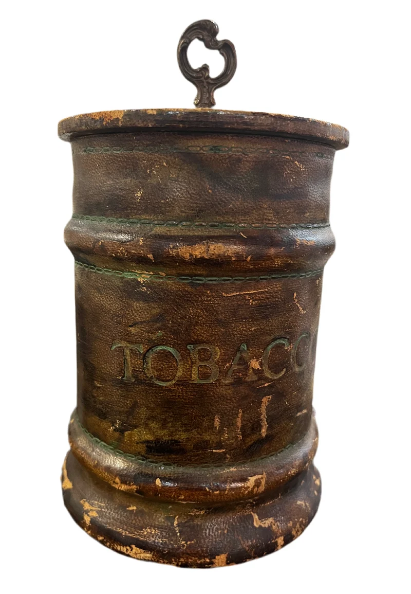 Tabatière vintage en cuir