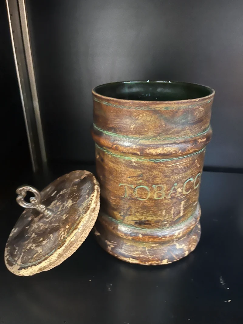 Tabatière vintage en cuir