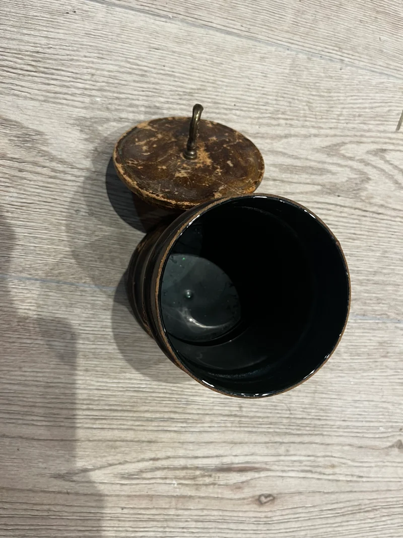 Tabatière vintage en cuir