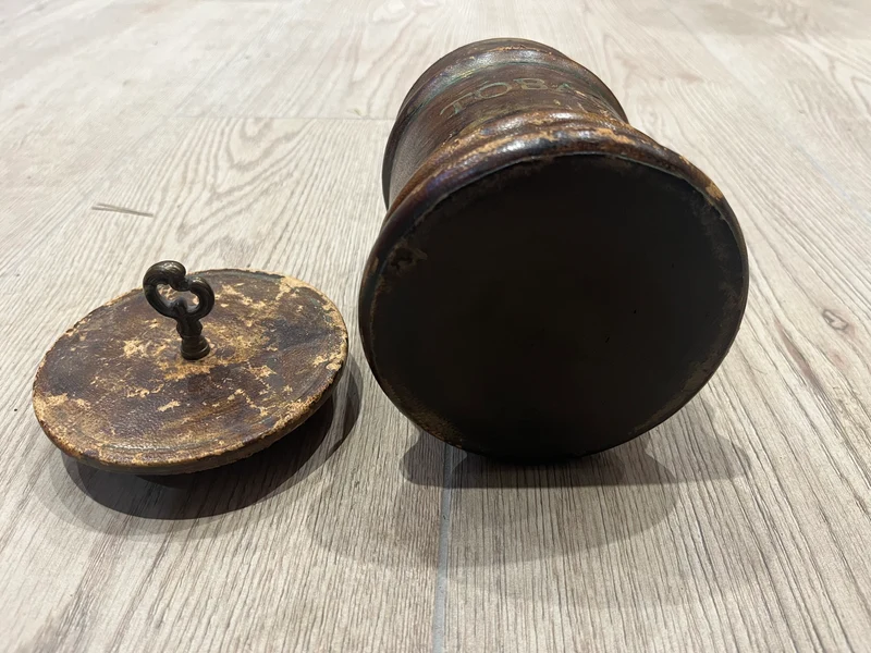 Tabatière vintage en cuir