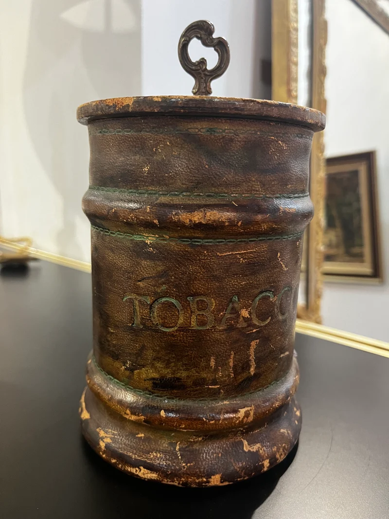 Tabatière vintage en cuir