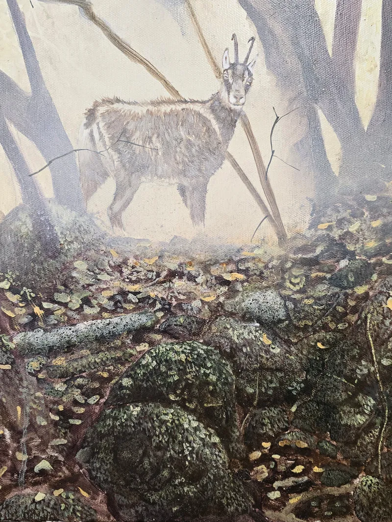 Tableau "Chamois en forêt" - GR