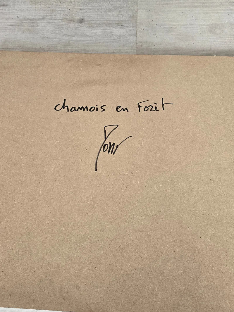 Tableau "Chamois en forêt" - GR