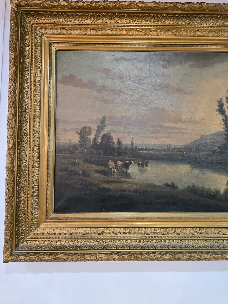 Grand tableau paysage XIXème signé P.st MEURITZ
