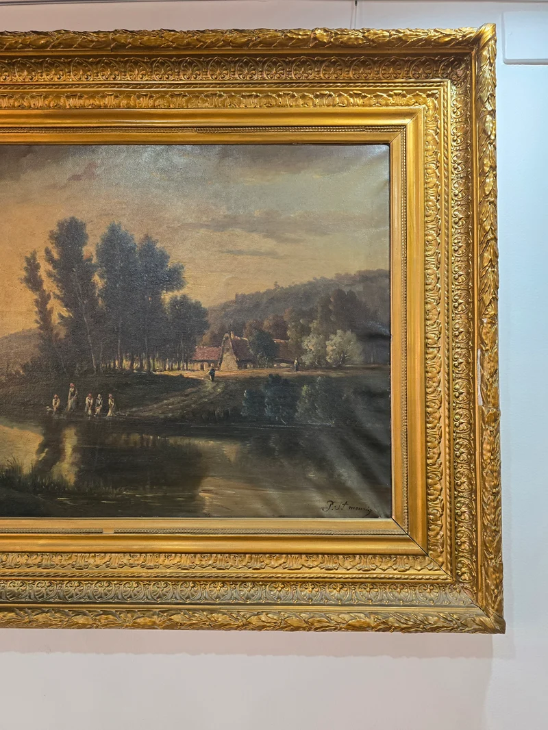 Grand tableau paysage XIXème signé P.st MEURITZ