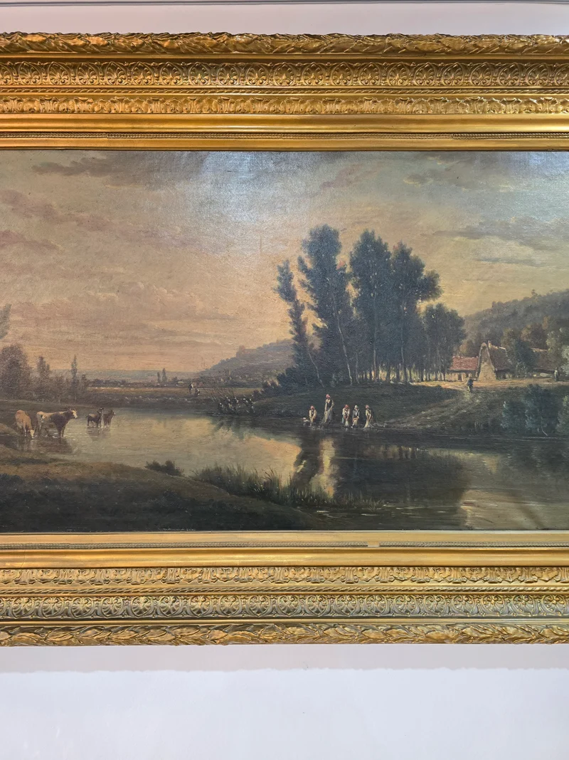 Grand tableau paysage XIXème signé P.st MEURITZ