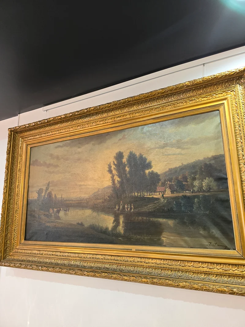 Grand tableau paysage XIXème signé P.st MEURITZ