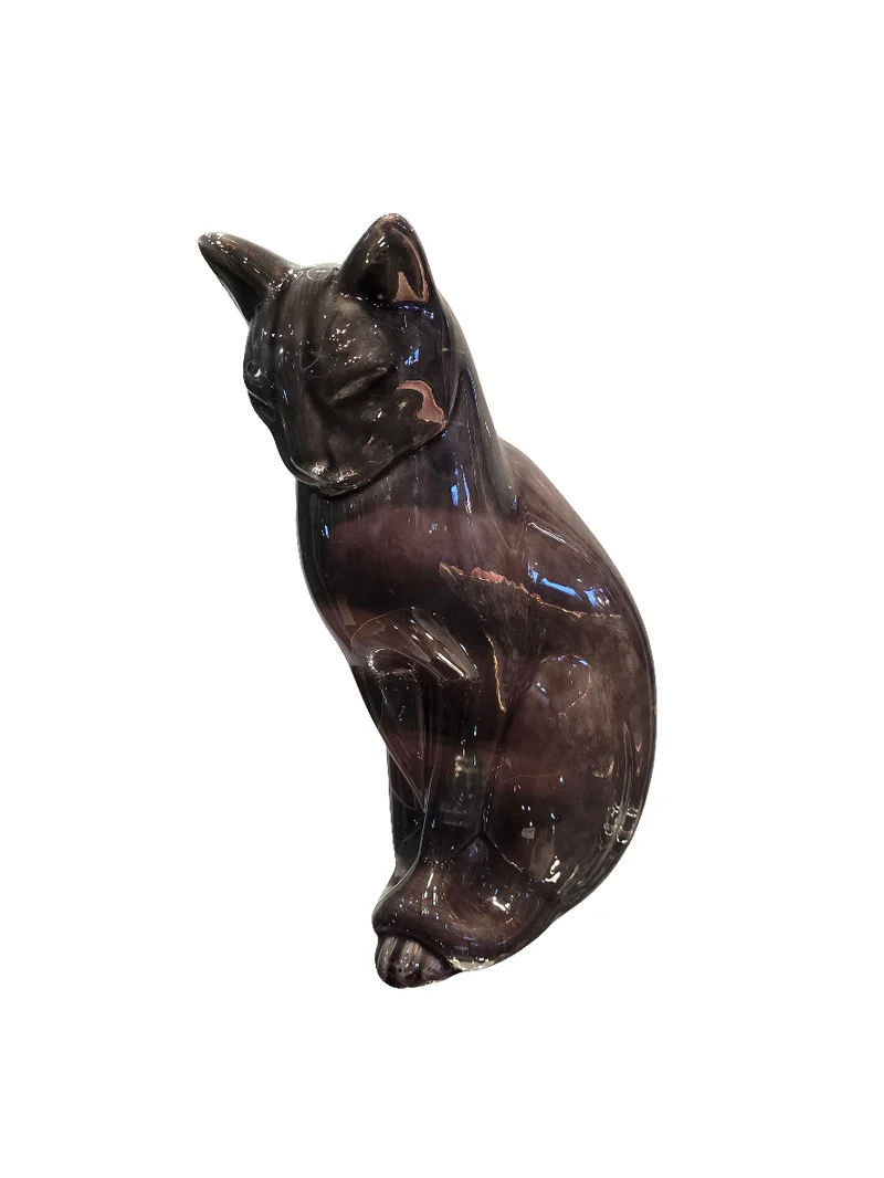 Chat En Céramique Signé migeon