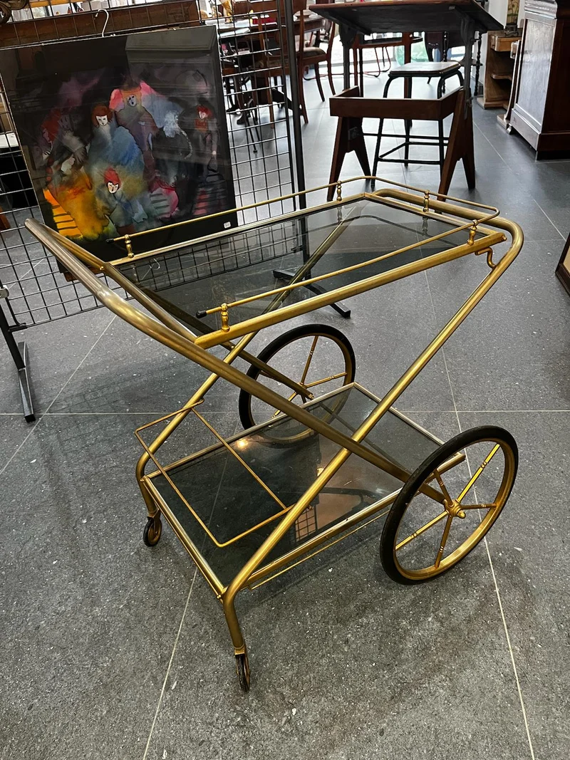 Desserte vintage en laiton