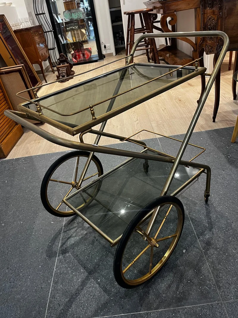 Desserte vintage en laiton