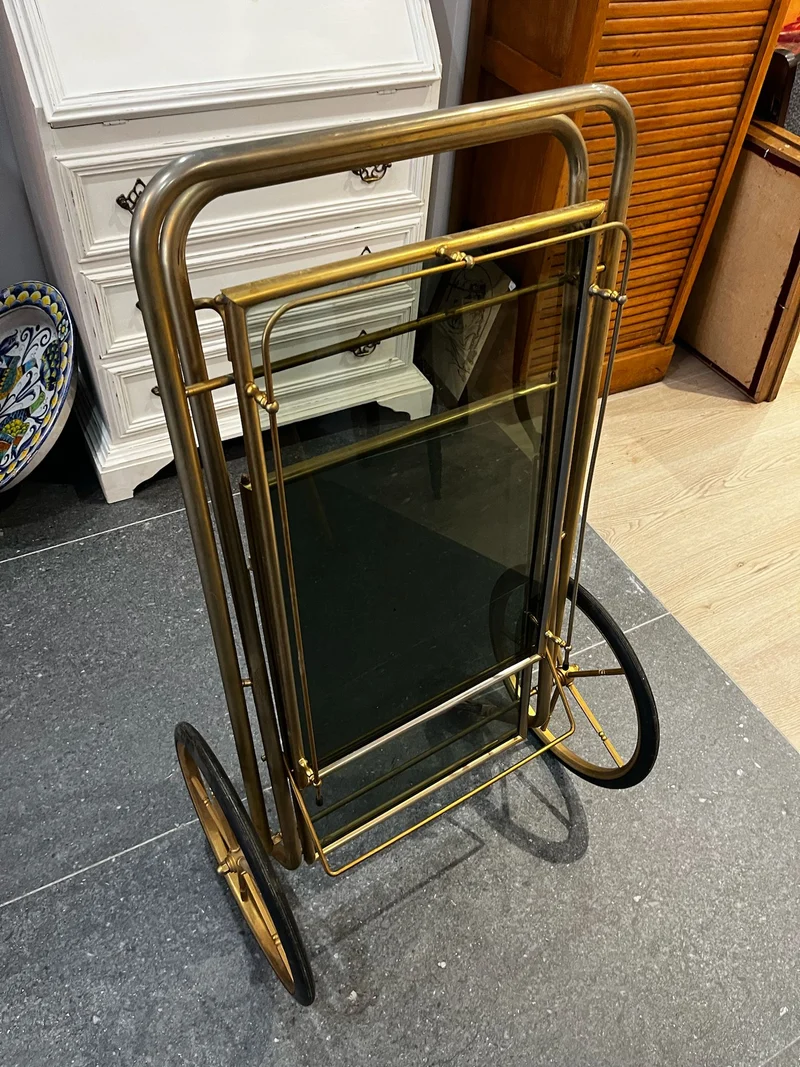 Desserte vintage en laiton
