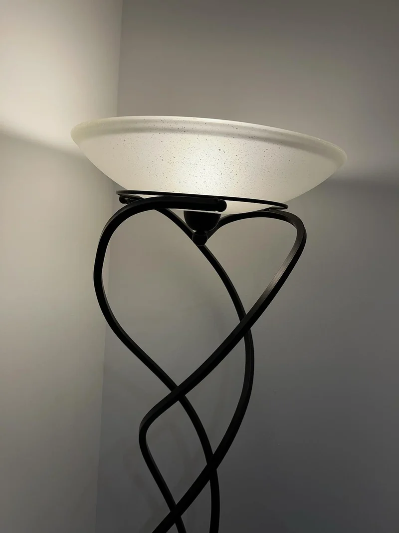 Lampe sur pied fer forgé