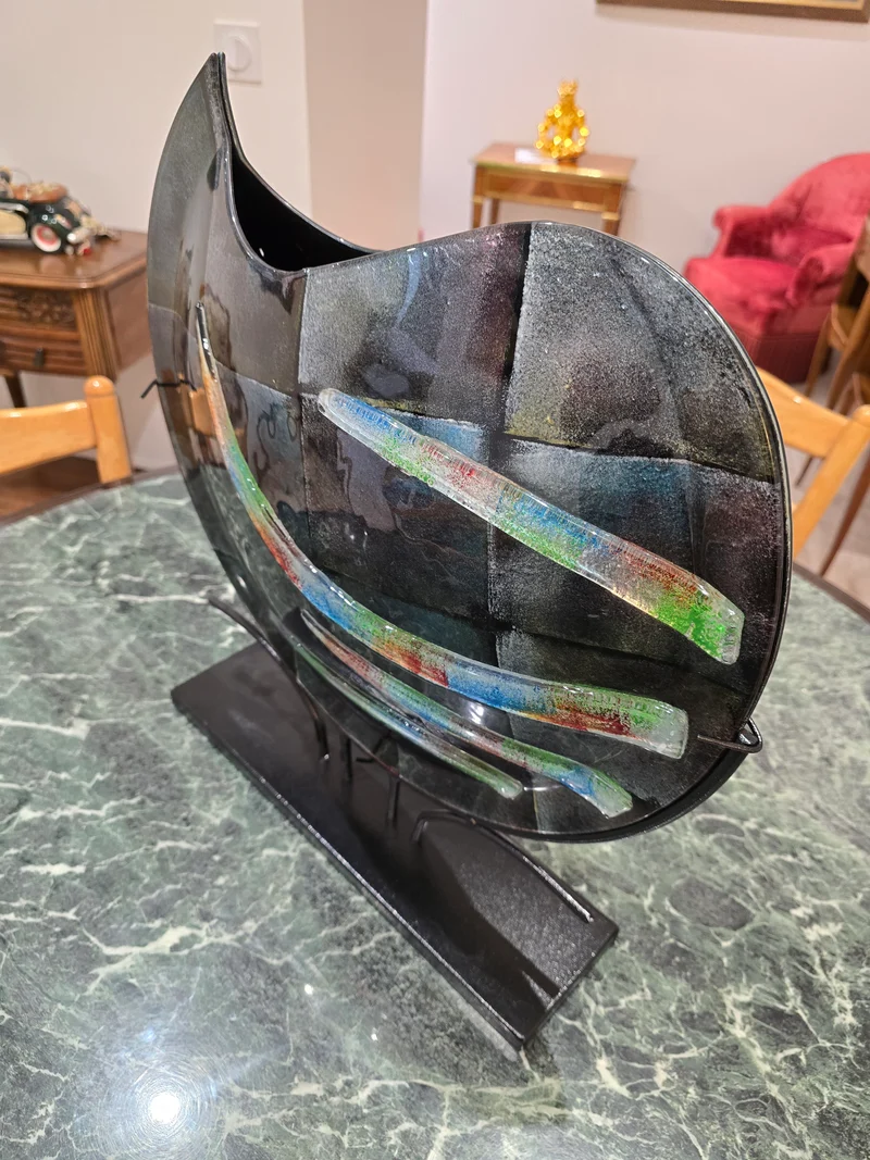 Grand vase glassart deco