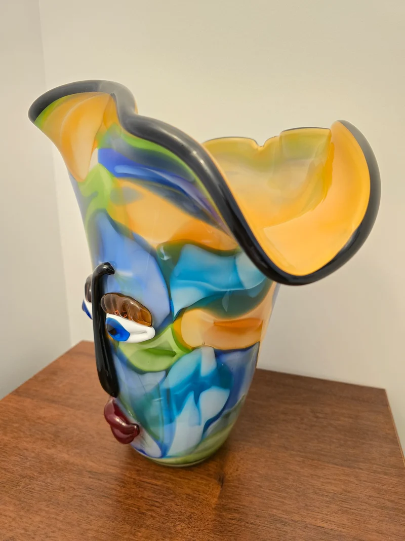 Vase arlequin Picasso en pâte de verre