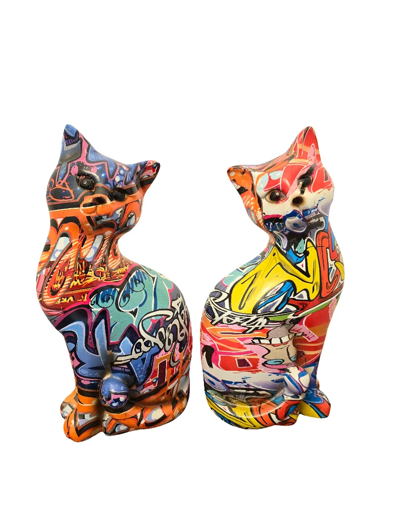Street art cat