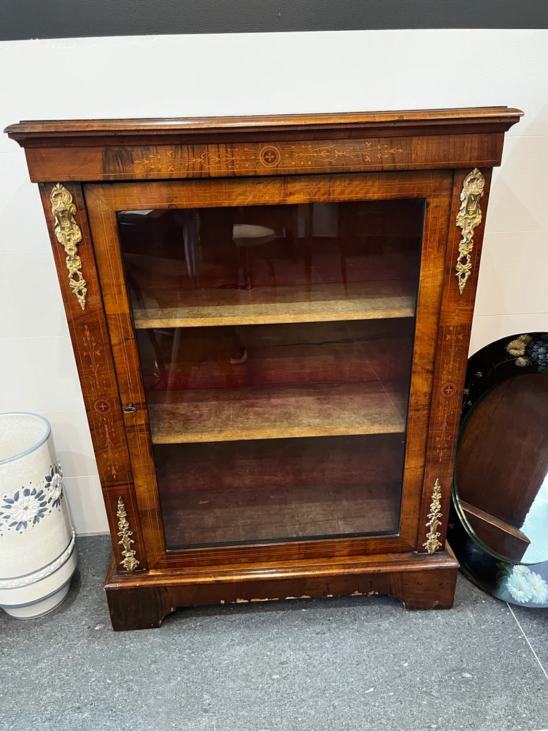 Vitrine marqueterie XIX eme CHARLE X