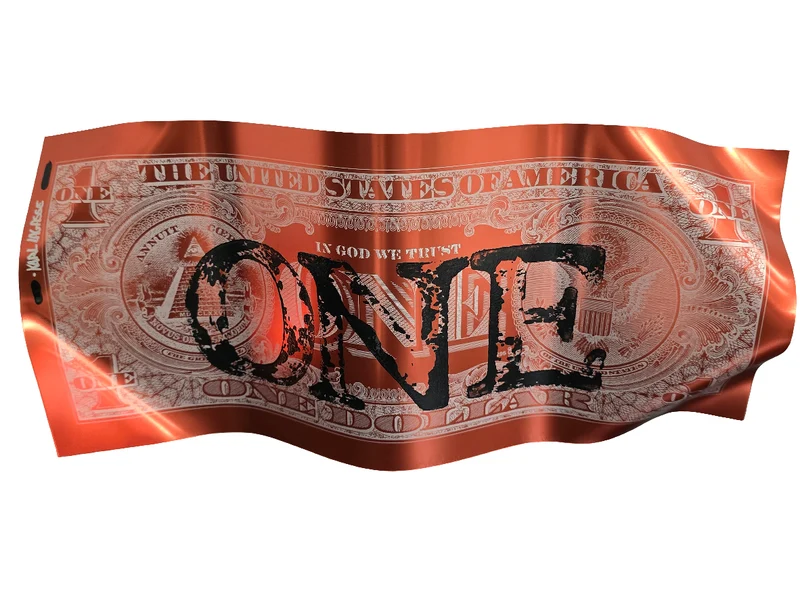 One dollar rouge/noir -Karl lagasse 11/14