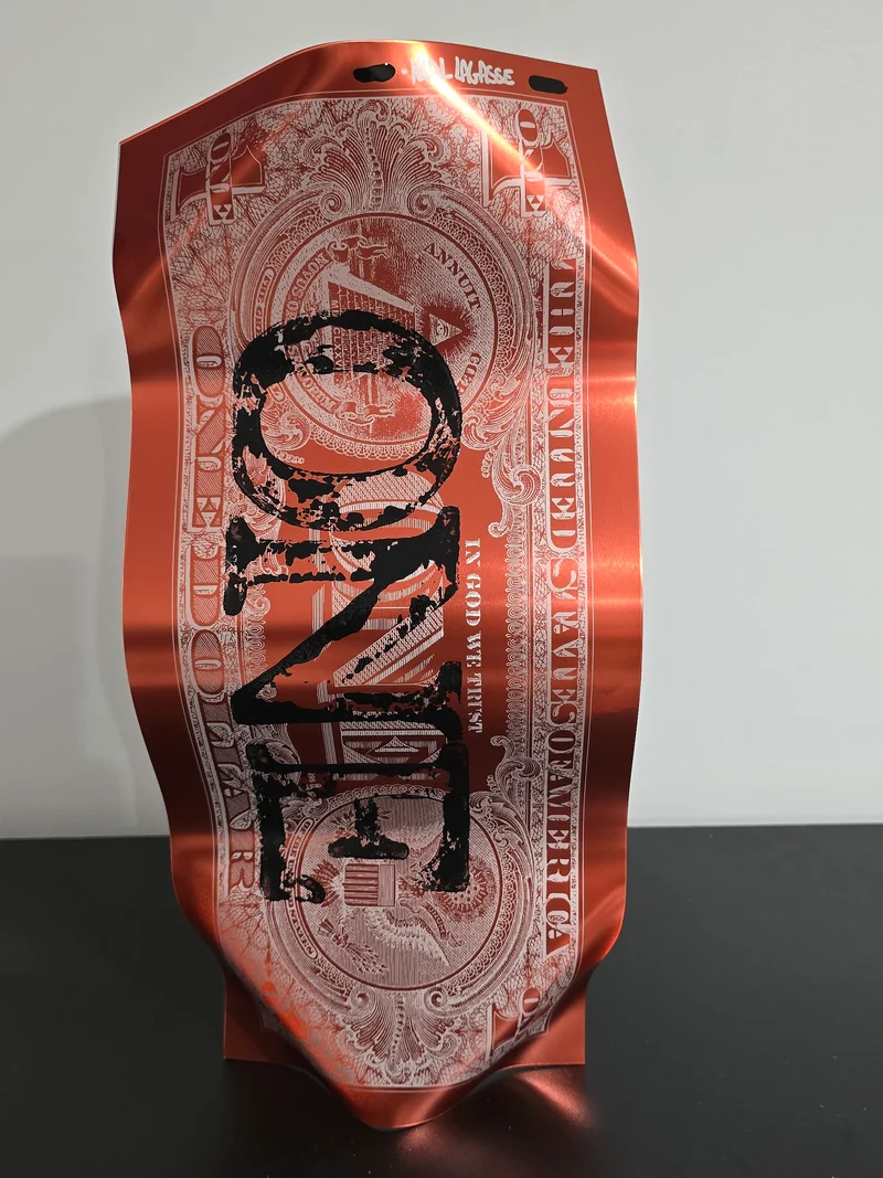One dollar rouge/noir -Karl lagasse 11/14