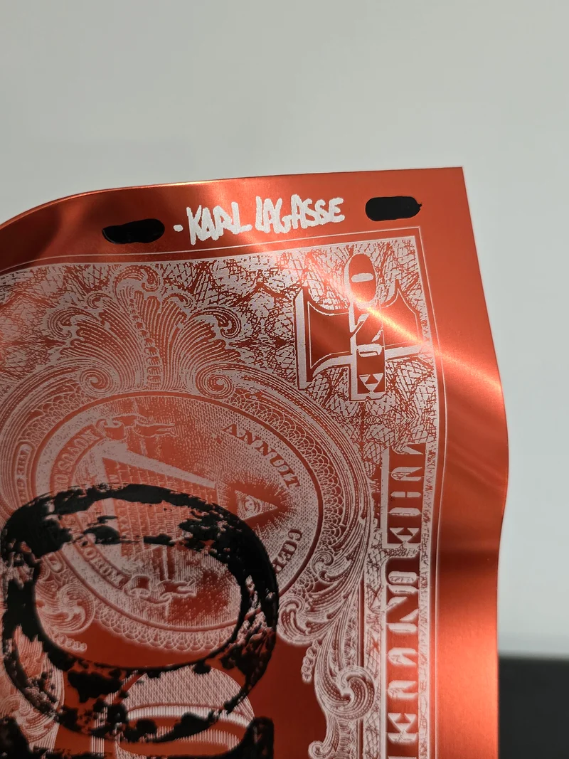 One dollar rouge/noir -Karl lagasse 11/14