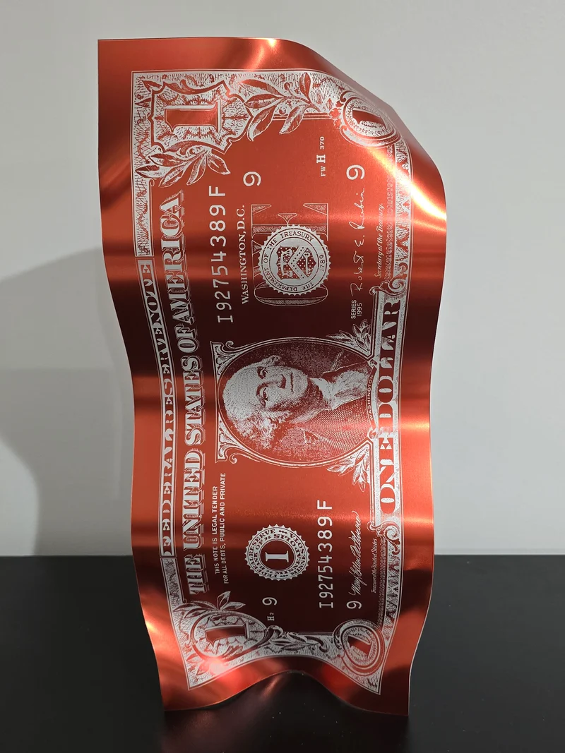 One dollar rouge/noir -Karl lagasse 11/14