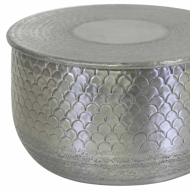 Table d'appoint orientale Alava argentée