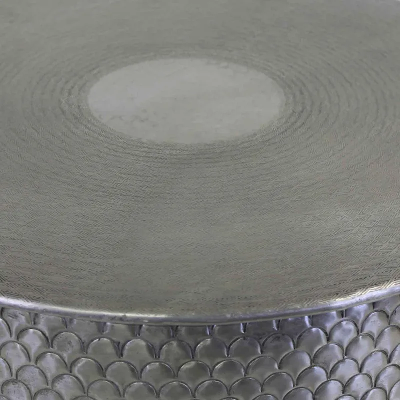 Table d'appoint orientale Alava argentée