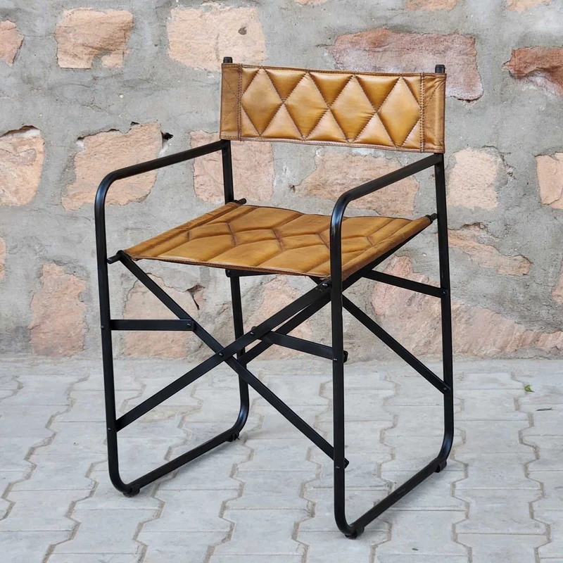 Fauteuil de réalisateur en cuir Riccardo
