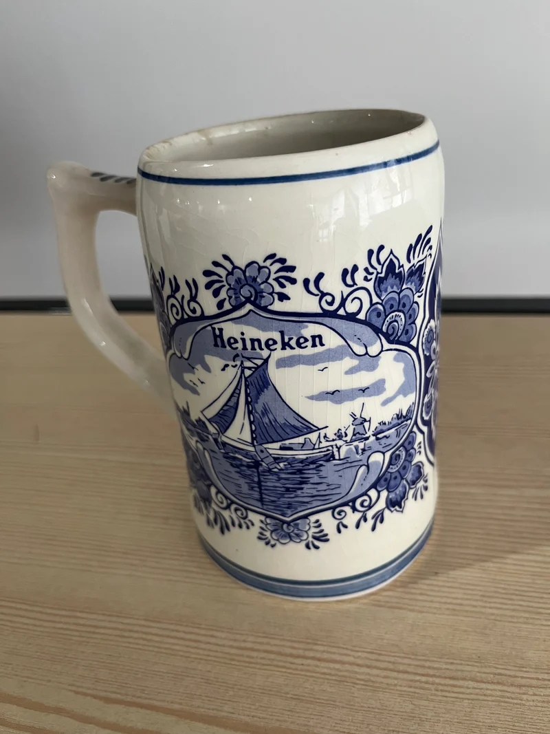 Tasse Heineken peinte main