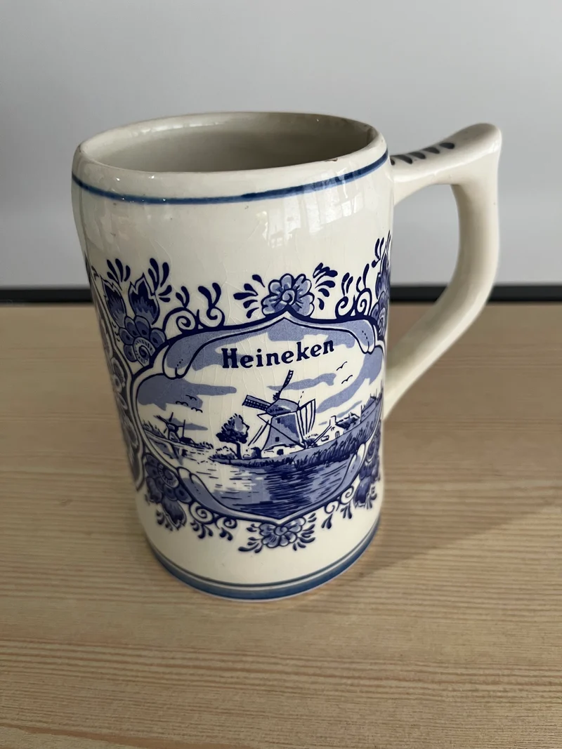 Tasse Heineken peinte main