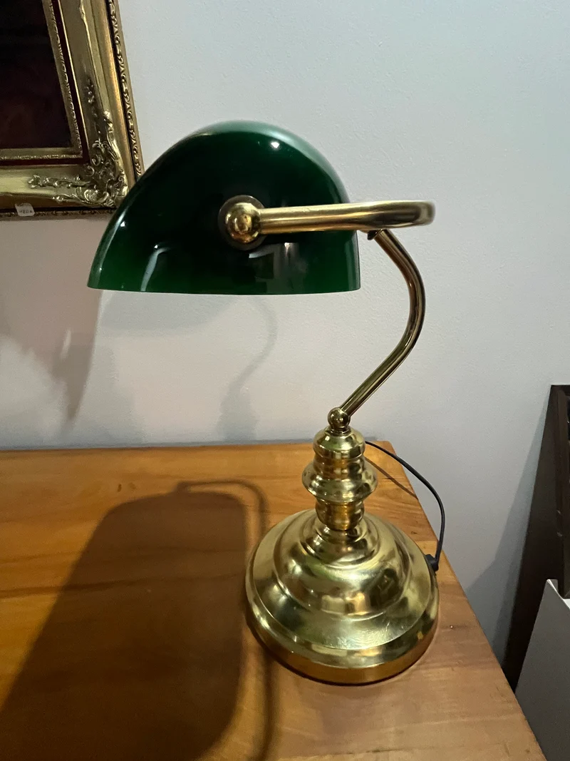 Lampe de banquier vintage
