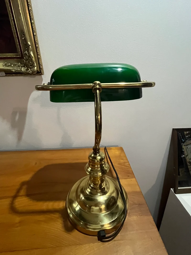 Lampe de banquier vintage