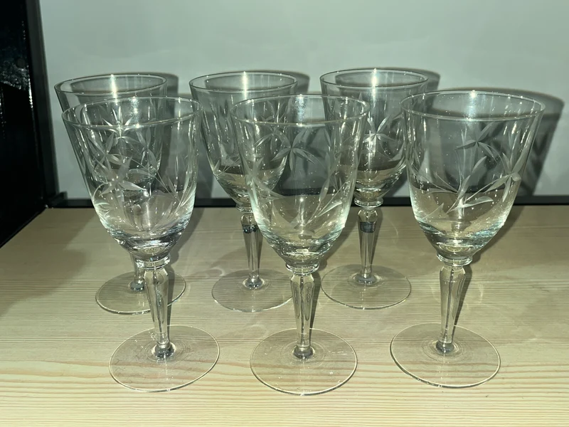6 verres cristal