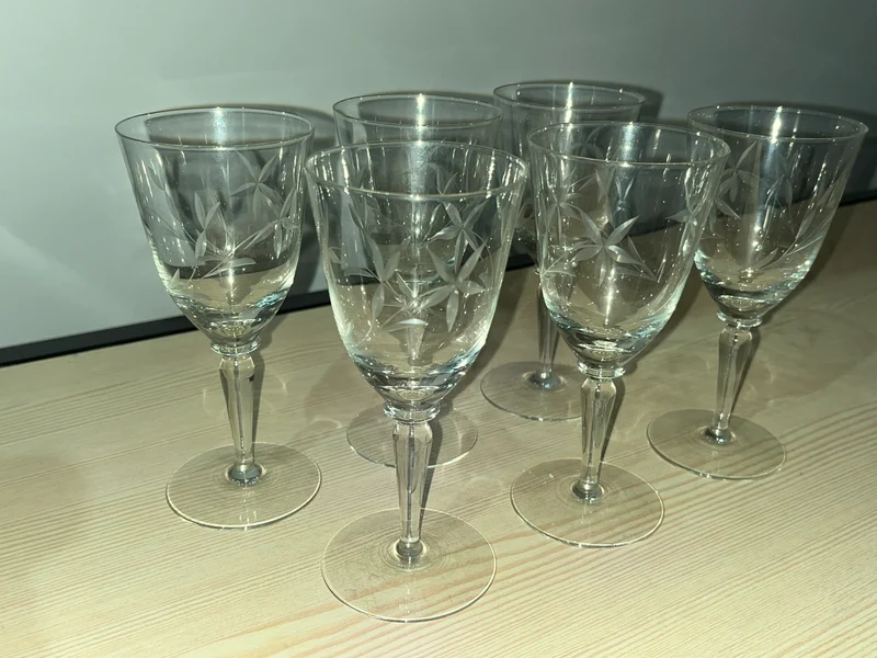 6 verres cristal