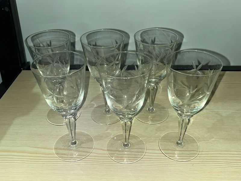 6 verres cristal