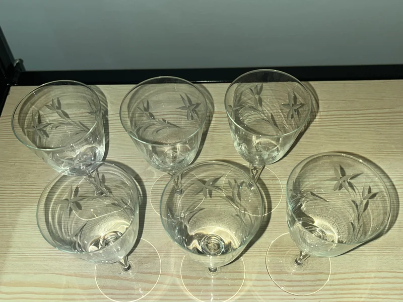 6 verres cristal