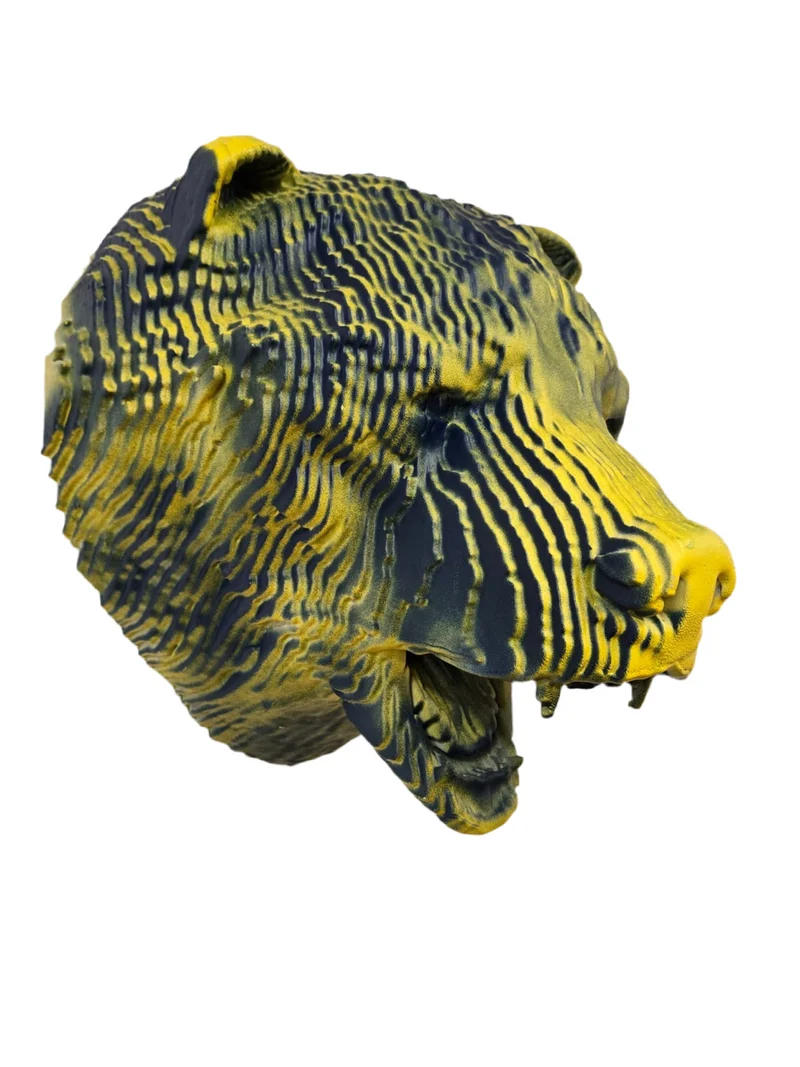 Trophée tête d’ours 3D