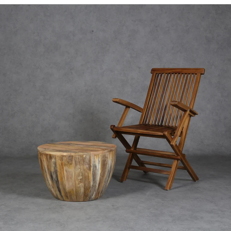 Table basse Torino ronde en bois massif