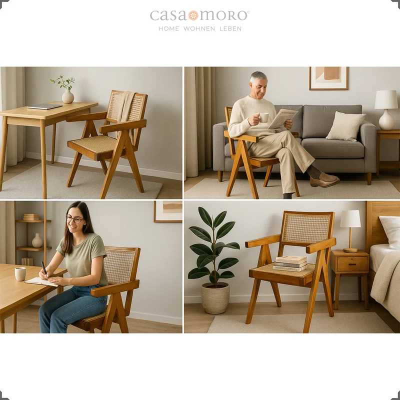 Fauteuil au tissage viennois