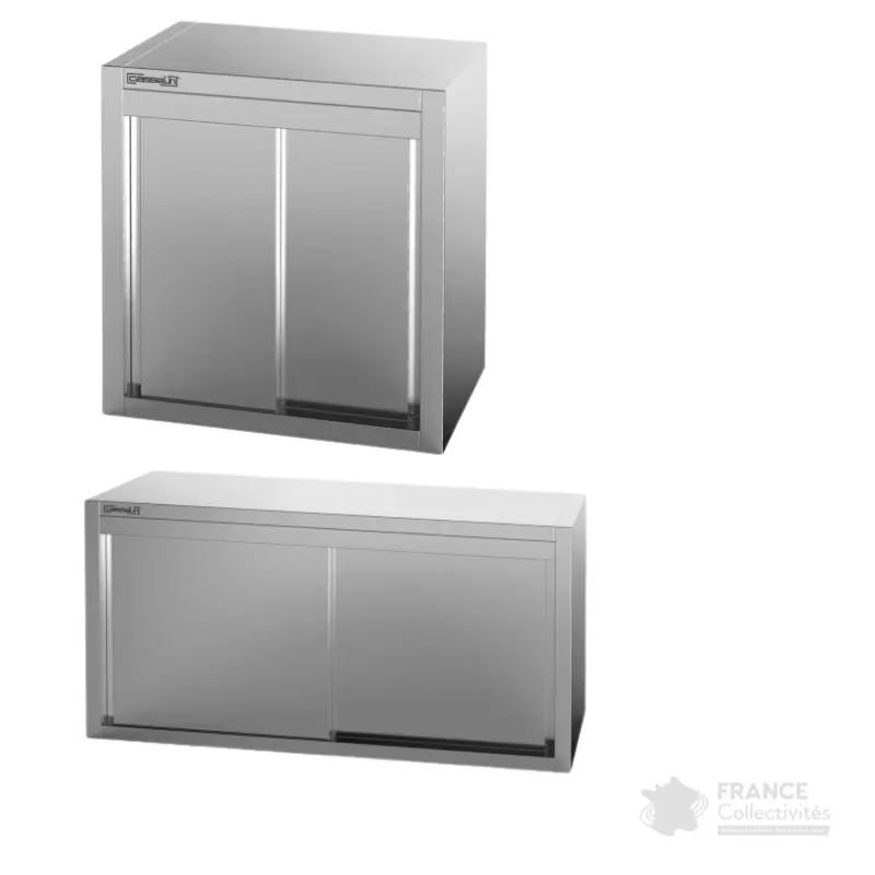 Armoire murale inox avec portes coulissantes