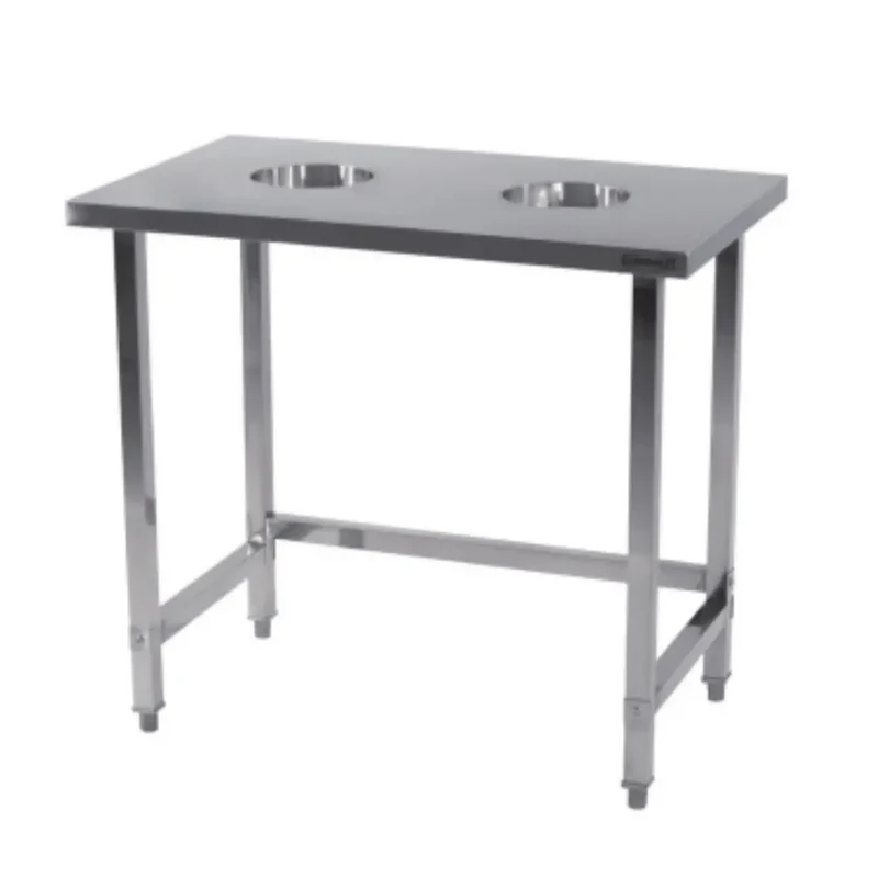 Table de tri 2 trous vide-déchets